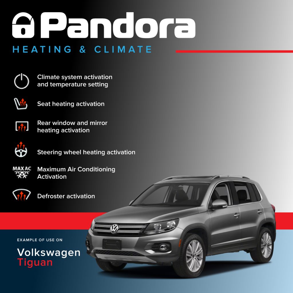 Compare the advanced management of the Climate System by Pandora in the Volkswagen Tiguan and Škoda Kodiaq.